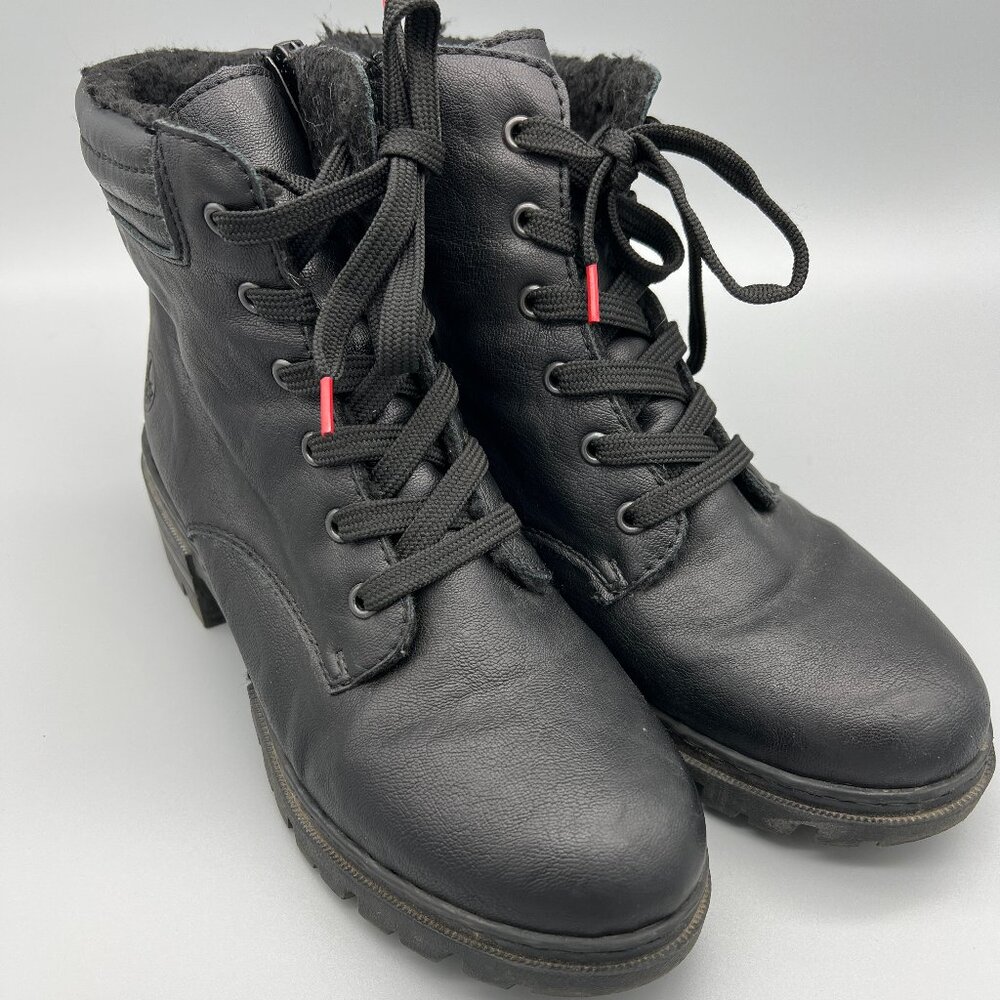 Rieker Hadiya 76842 warm lined lace up ankle boots. Sz 9.5/EU 41